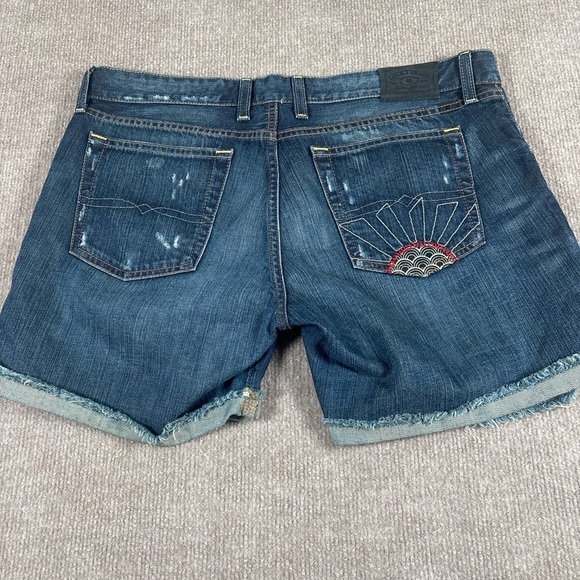 Lucky Brand Women's Distressed Blue Jean Shorts size 6/28 Riley 1265 - Picture 4 of 7